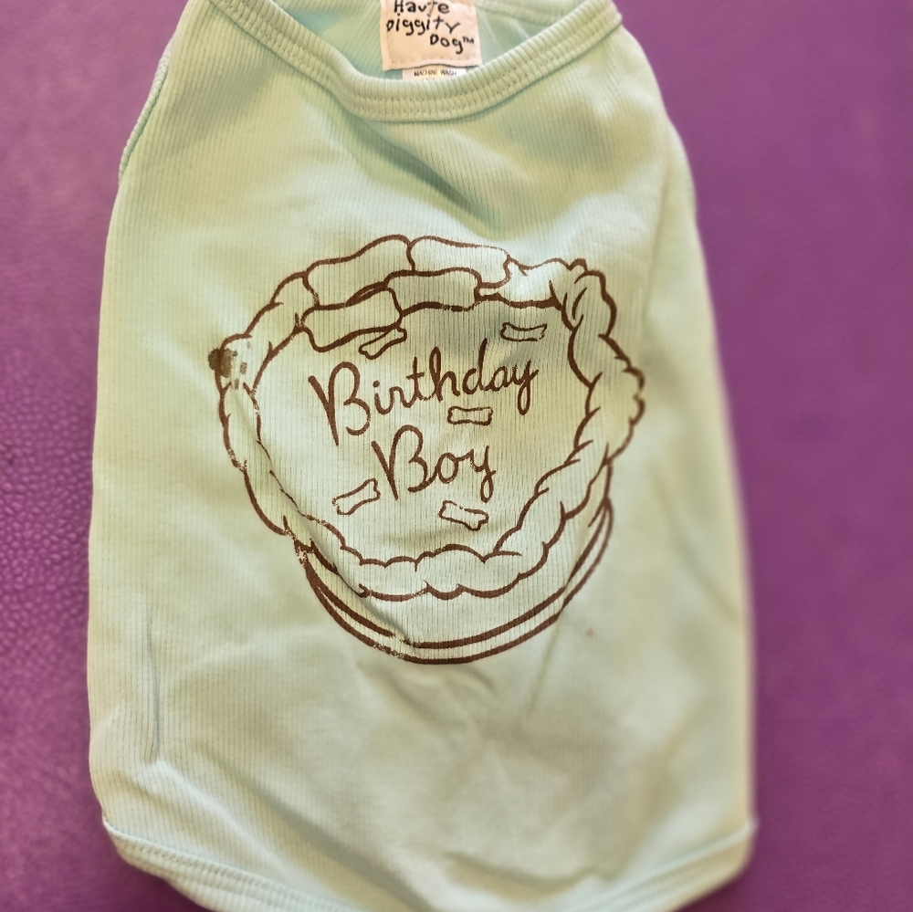 Happy Birthday dog tshirt, size small
